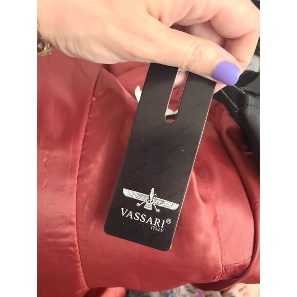 NEW Vassari Italy Black Tailored Jacket SMALL Sharp Preppy Downtown Fitted S - Picture 7 of 11